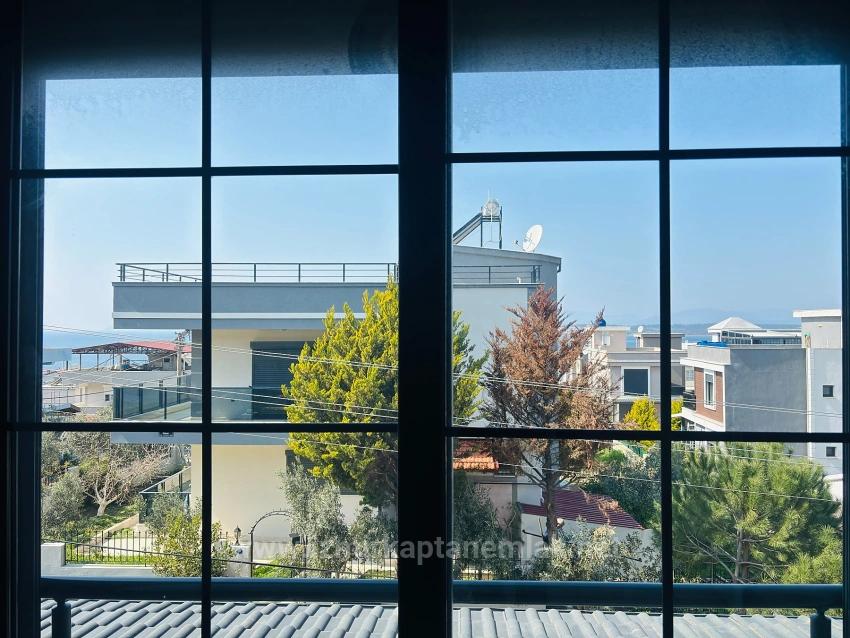 Meerblick, Erdgasbeheizt, 3+1 Doppelhaus-Sommervilla In Akarca, Seferihisar, Izmir