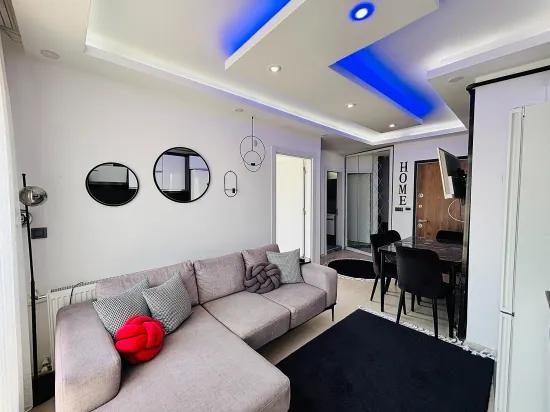 İzmir Seferihisar Im Stadtteil Turabiye möblierte 2+1 zum Verkauf Wohnung Duplex