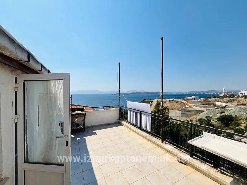 İzmir Seferihisar Tepecik Sunny City Site In full sea view 4+2 for sale villa
