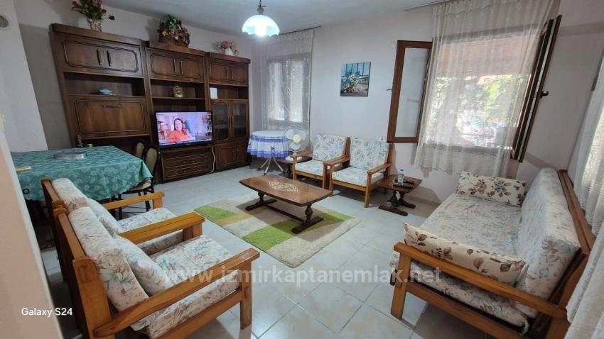 4+1 Villa With Garden For Rent On Havacılar Beach In Doğanbey, Seferihisar
