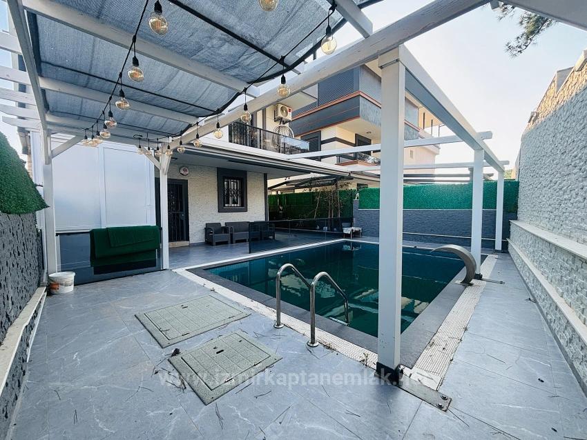 3+1 Villa With Pool For Sale In Izmir Seferihisar Cumhuriyet District
