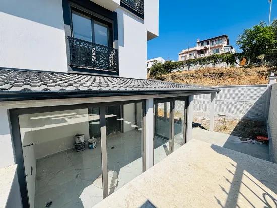 İzmir Seferihisar Tepecik Neighbourhood has a sea view 3+1 for sale Twin villa