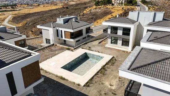 İzmir Seferihisar Sea View Pool Site Inside for sale Duplex Triplex Villa