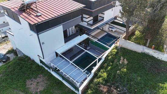3+1 Villa With Pool For Sale In Izmir Seferihisar Cumhuriyet District