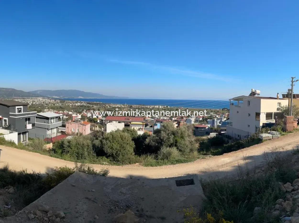 İzmir Seferihisar Doğanbeyde Komple Deniz Ve Doğa Manzaralı İkiz Villalık Arsa