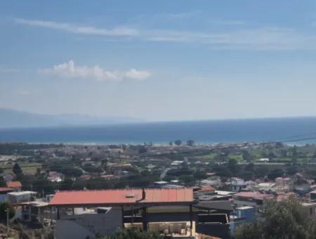 İzmir Seferihisar Doğanbeyde Komple Deniz Ve Doğa Manzaralı İkiz Villalık Arsa
