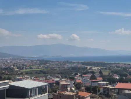İzmir Seferihisar Doğanbeyde Komple Deniz Ve Doğa Manzaralı İkiz Villalık Arsa