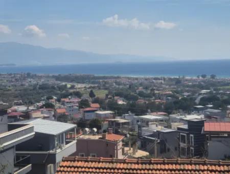 İzmir Seferihisar Doğanbeyde Komple Deniz Ve Doğa Manzaralı İkiz Villalık Arsa